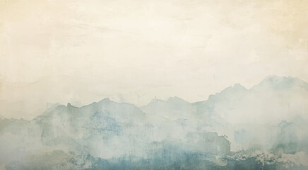 Watercolor art background. Green and beige watercolor backdrop empty space for text, banner, presentation or product display graphic design