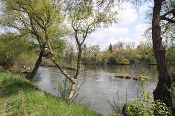 Interior of a brewery and patio in southern Minnesota	
