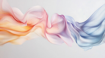 Obraz premium brushstrokes with gradient hues, creating artistic depth on a neutral backdrop 