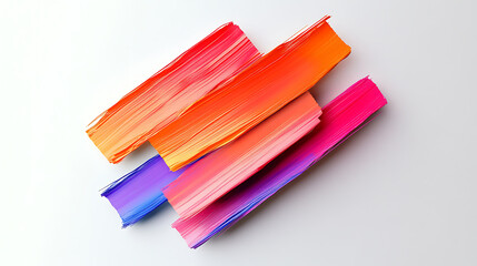 brushstrokes in sleek gradient tones, displayed in a modern composition on a white background 