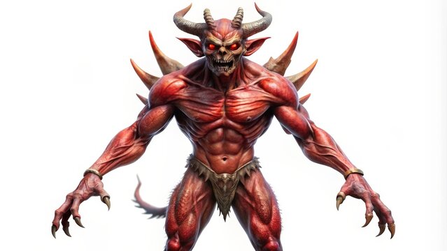 Red Demon Character Render
