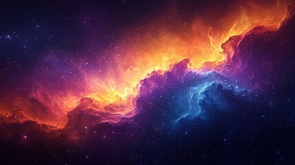 Fototapeta premium Vibrant Cosmic Explosion in Deep Space