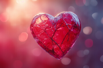 Obraz premium Broken heart concept. Copy space, background.