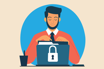 Confidential information. A businessman holds a document marked confidential, highlighting the importance of discretion