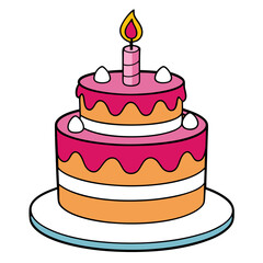 birthday cake illustration