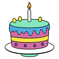 birthday cake with candles