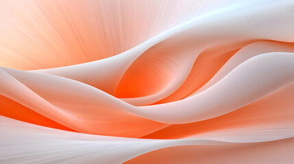 Abstract peach waves, light background, design