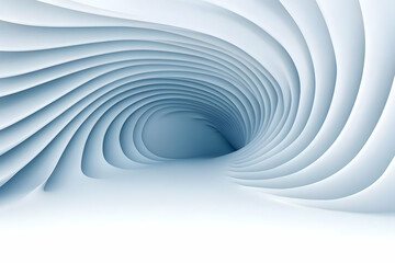 Abstract swirling tunnel, light background, design concept