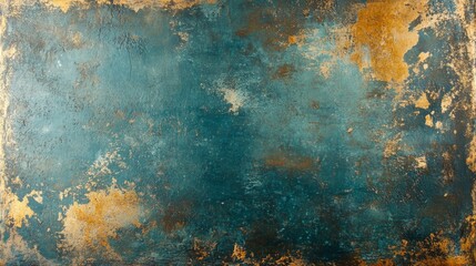 Abstract Teal and Gold Textured Background