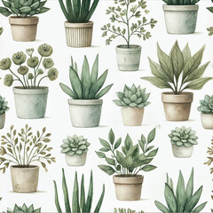 PLANTED TOO POTTED PLANTS PRINT DESIGN IN VECTOR