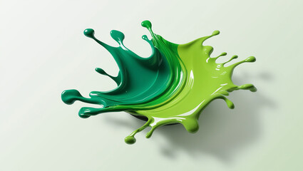 Abstract green paint splash. Dynamic, vibrant, creative, and energetic design element for backgrounds, banners, or posters.