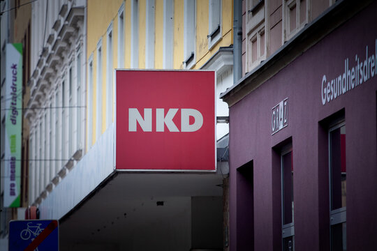GRAZ, AUSTRIA - DECEMBER 21, 2024: NKD store logo in Graz, Austria, featuring its recognizable red signage. NKD is a german A popular fashion discount clothing retailer.