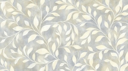 Elegant Leaf Pattern on Soft Background for Interior Design Projects