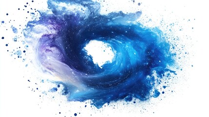 Obraz premium Galaxy vortex isolated on white background