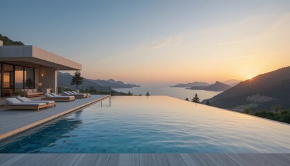 Fototapeta premium luxury infinity pool