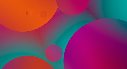 Abstract Fluid Spheres: Mesmerizing macro photography captures the dance of colorful fluid spheres, creating an eye-catching and unique abstract composition, ideal for modern and creative designs.