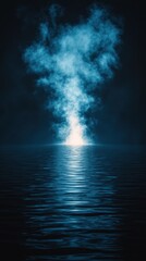 Obraz premium Mystical Blue Mist Over Calm Waters