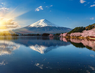 Generated image　湖面に映る逆さ富士