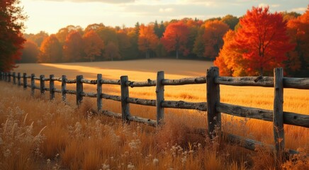 Fence that is in the middle of a field