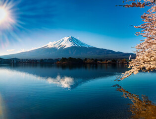 Generated image　湖面に映る逆さ富士