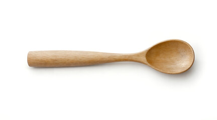 wooden spoon white background