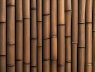 Fototapeta premium Brown bamboo wall texture background