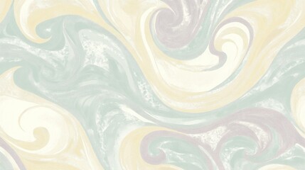 Fototapeta premium Swirling Pastel Patterns in Light Tones and Gentle Curves