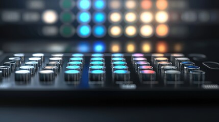 Digital palette glowing with selectable colors.