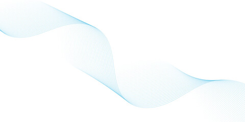 Abstract wave element for design. Digital frequency track equalizer. Stylized line art background. Vector illustration. Wave with lines created using blend tool. Curved wavy line, smooth stripe.