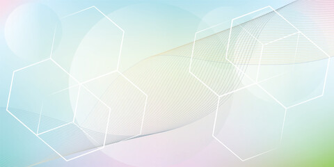 Abstract wave element for design. Digital frequency track equalizer. Stylized line art background. Vector illustration. Wave with lines created using blend tool. Curved wavy line, smooth stripe.