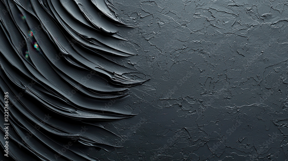 Fototapete Textured black and grey background with soft swirling patterns, creating modern and artistic feel. Ideal for design projects or as backdrop for various applications