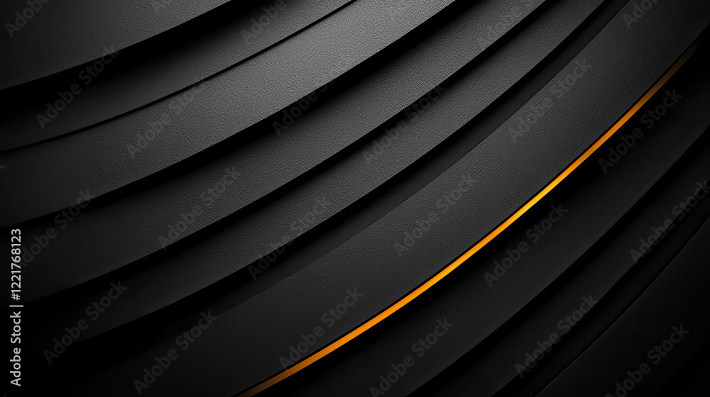 Aufkleber Dark black and grey striped background with subtle orange highlight, creating modern and sleek design. Ideal for various digital applications
