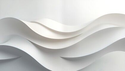 Elegant abstract design with flowing grey, white layers. Soft curves, wavy lines create sophisticated visual effect. Modern design ideal for presentations corporate materials. Evokes sense of luxury,