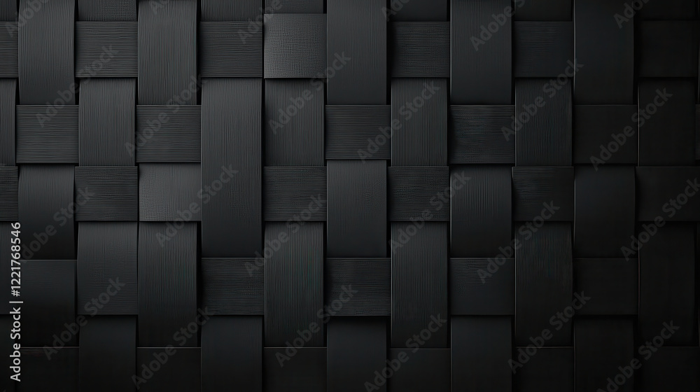 Poster textured black woven pattern creating modern and elegant backdrop. Ideal for design projects or backgrounds