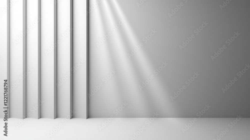 Poster smooth gray background with balanced tones and soft lighting creates serene atmosphere, perfect for 