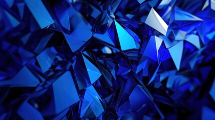 Obraz premium Abstract Blue Crystal Fractal Art: A Deep Dive into Geometric Beauty
