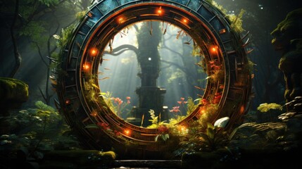 Ancient Gateway in Enchanted Forest