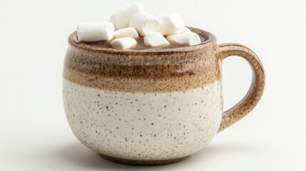 Cozy up with a warm mug of hot chocolate topped with fluffy marshmallows.