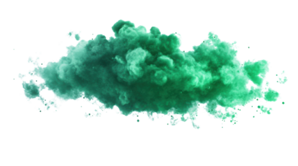 Green cloud on transparent background