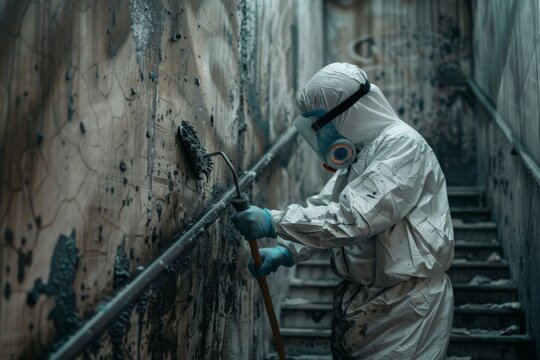 Hazardous material cleanup scene