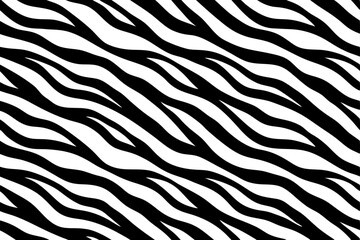 Seamless Zebra Stripes pattern on white background