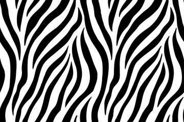 Seamless Zebra Stripes pattern on white background
