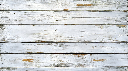 Obraz premium Distressed White Wooden Plank Background with Rustic Texture
