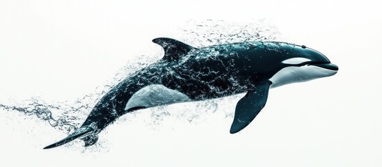 Obraz premium Orca Leaping Out of Water