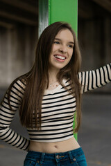 portrait of a smiling girl
