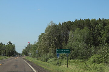 Monuments and graves in a cemetery in rural northern Minnesota