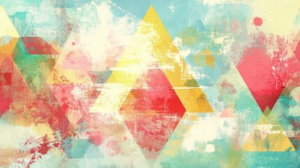 Fototapeta premium Abstract Pastel Triangle Art Background Design