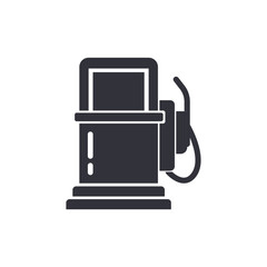 Naklejka premium Fuel pump solid icons, minimalist vector illustration ,simple transparent graphic element .Isolated on white background