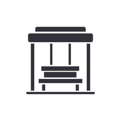 Chair park solid icons, minimalist vector illustration ,simple transparent graphic element .Isolated on white background