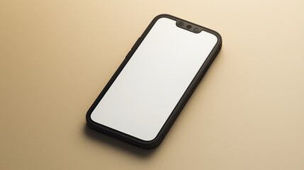 A black smartphone displayed on a rich golden backdrop, exuding luxury and sophistication. Perfect for premium tech branding or high-end app presentations.